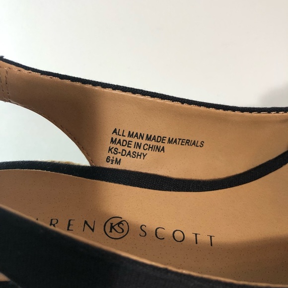 NWOT Karen Scott Dashy Black Wedges - Picture 7 of 8